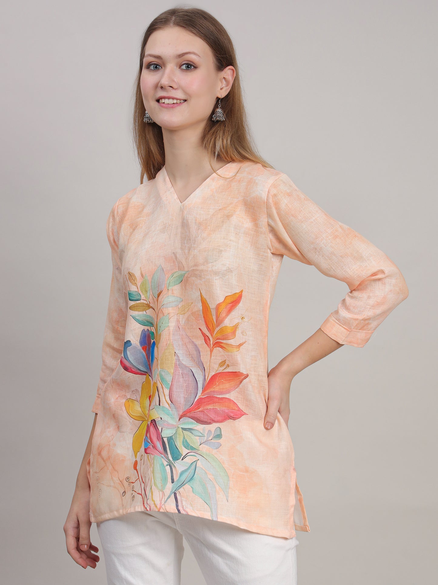 Digital Printed Floral Tunic for Everyday Wear