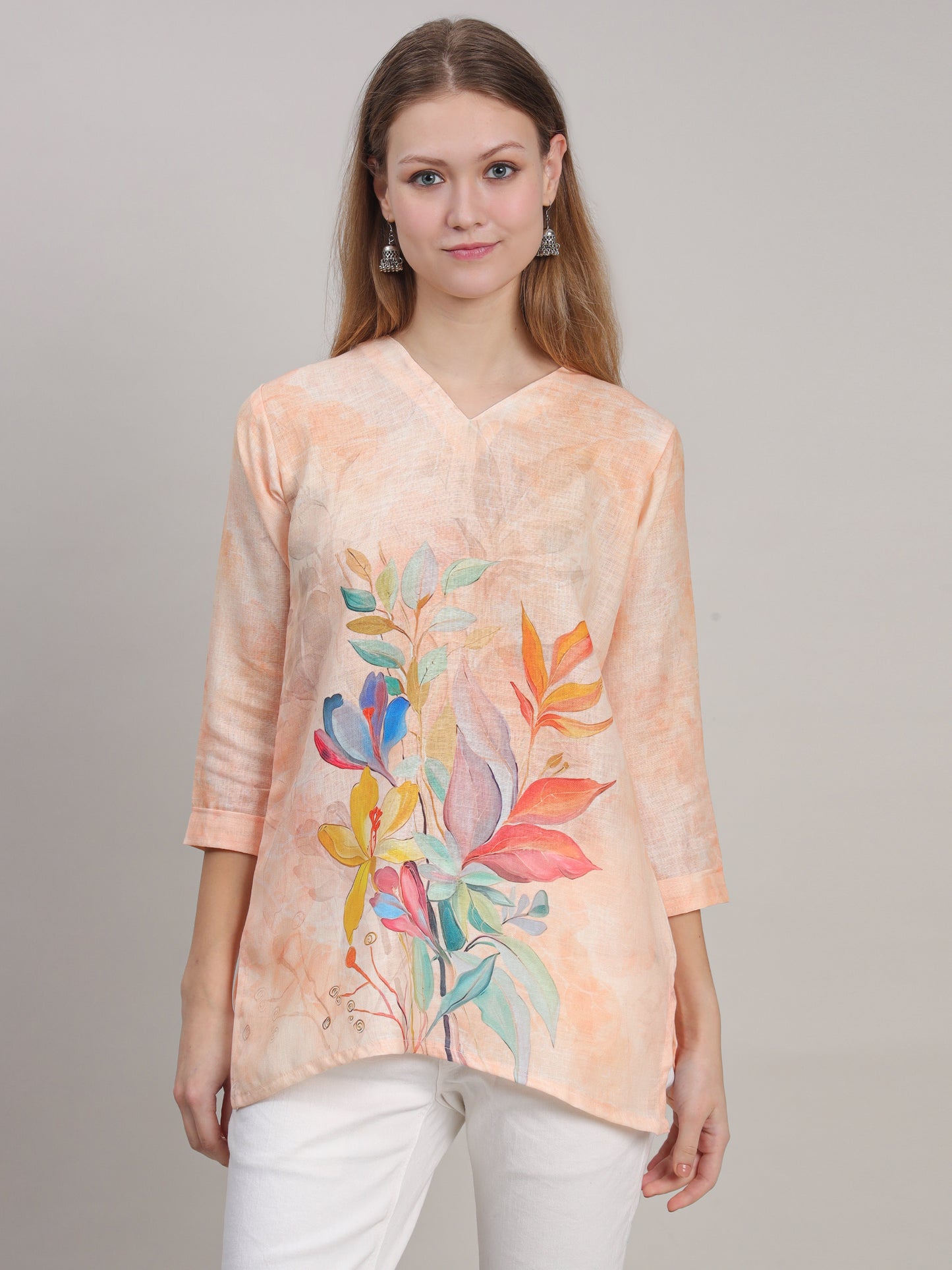 Digital Printed Floral Tunic for Everyday Wear