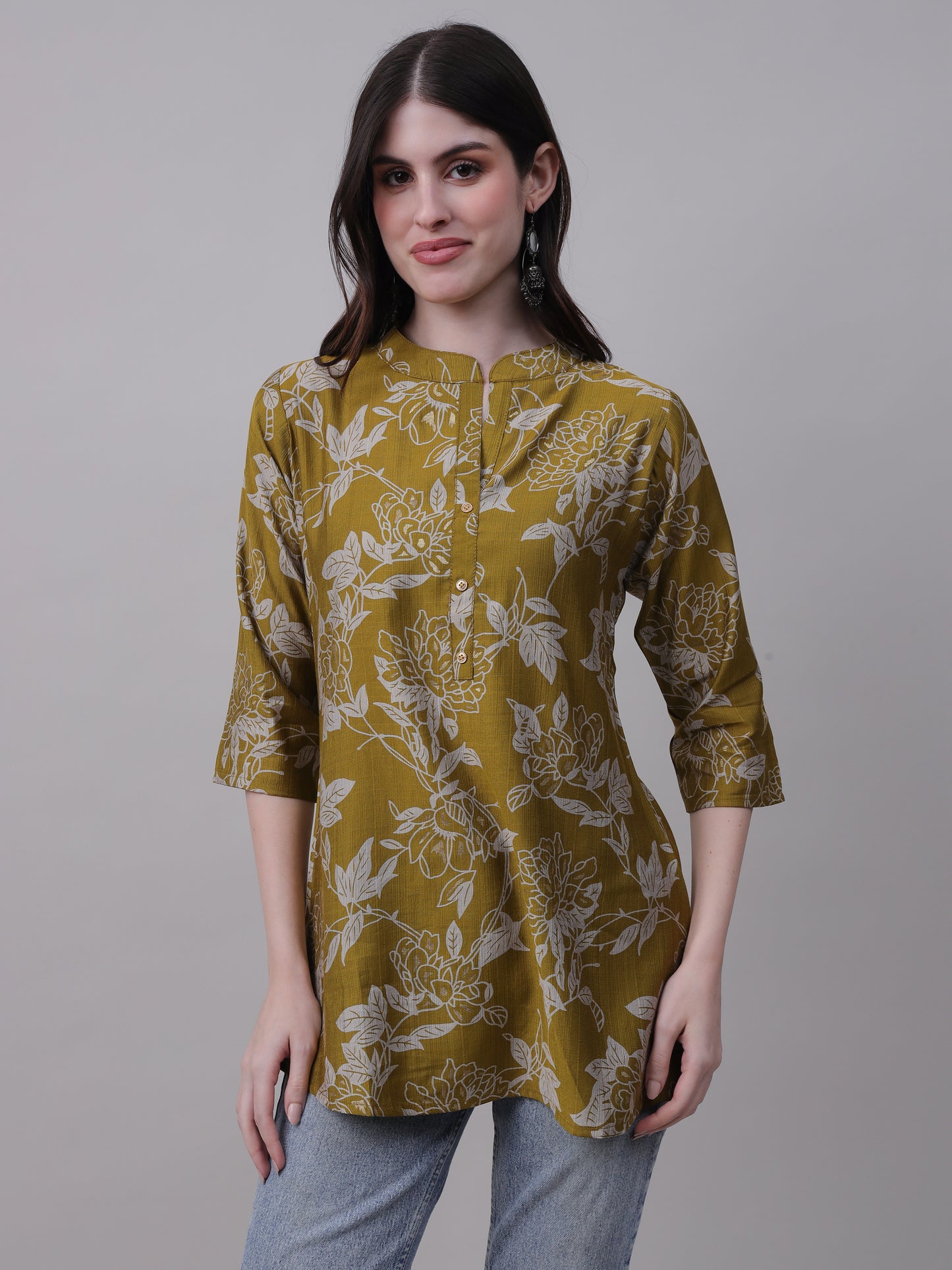 Digital Printed Floral Tunic for Everyday Wear