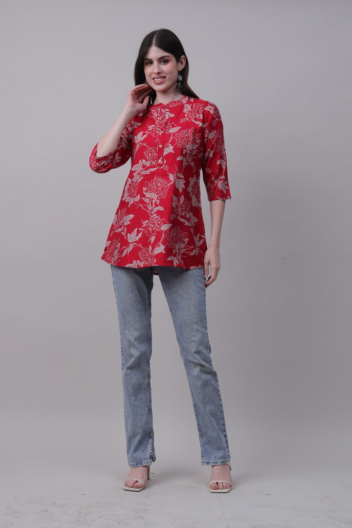 Digital Printed Floral Tunic for Everyday Wear