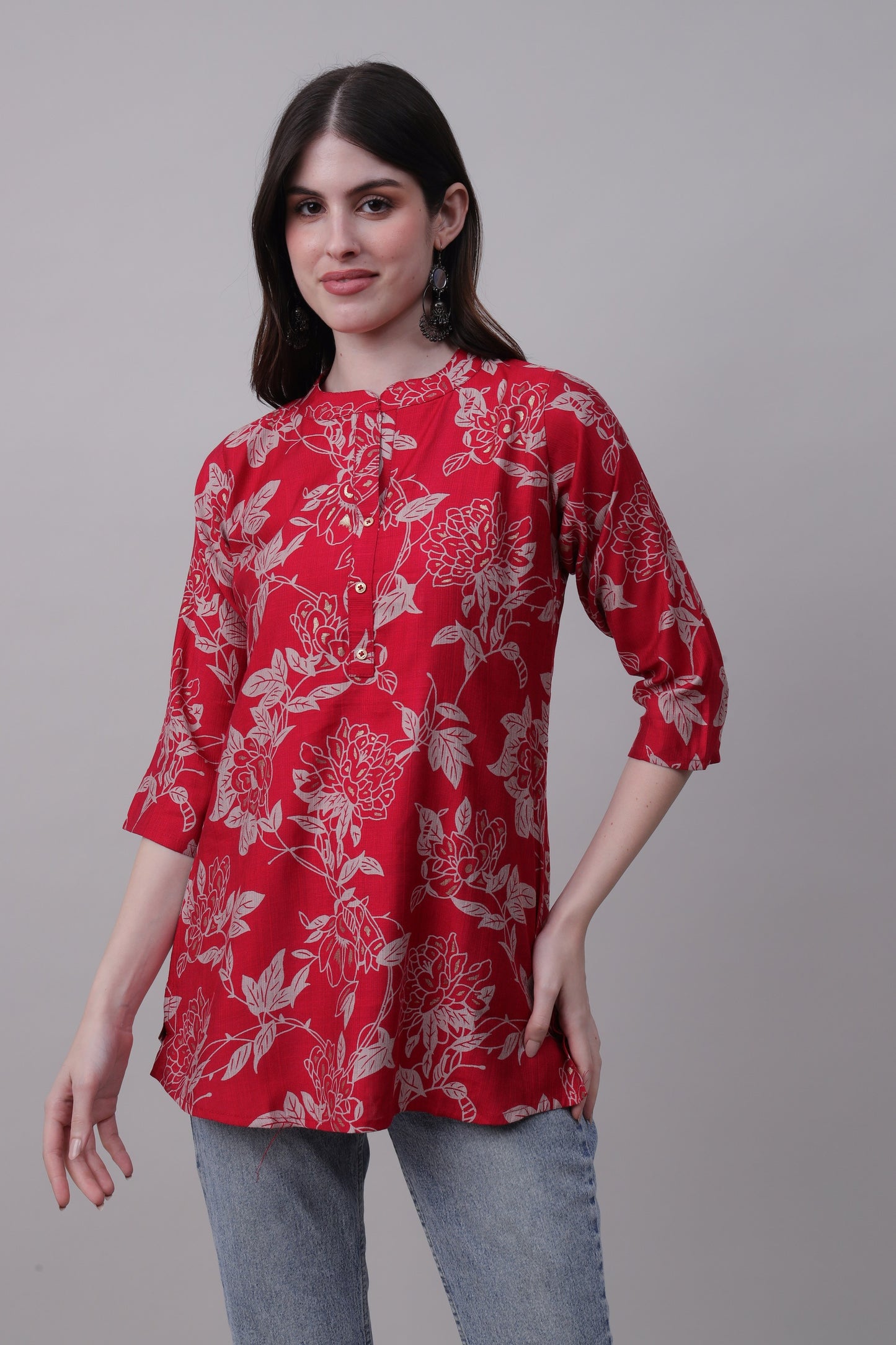 Digital Printed Floral Tunic for Everyday Wear