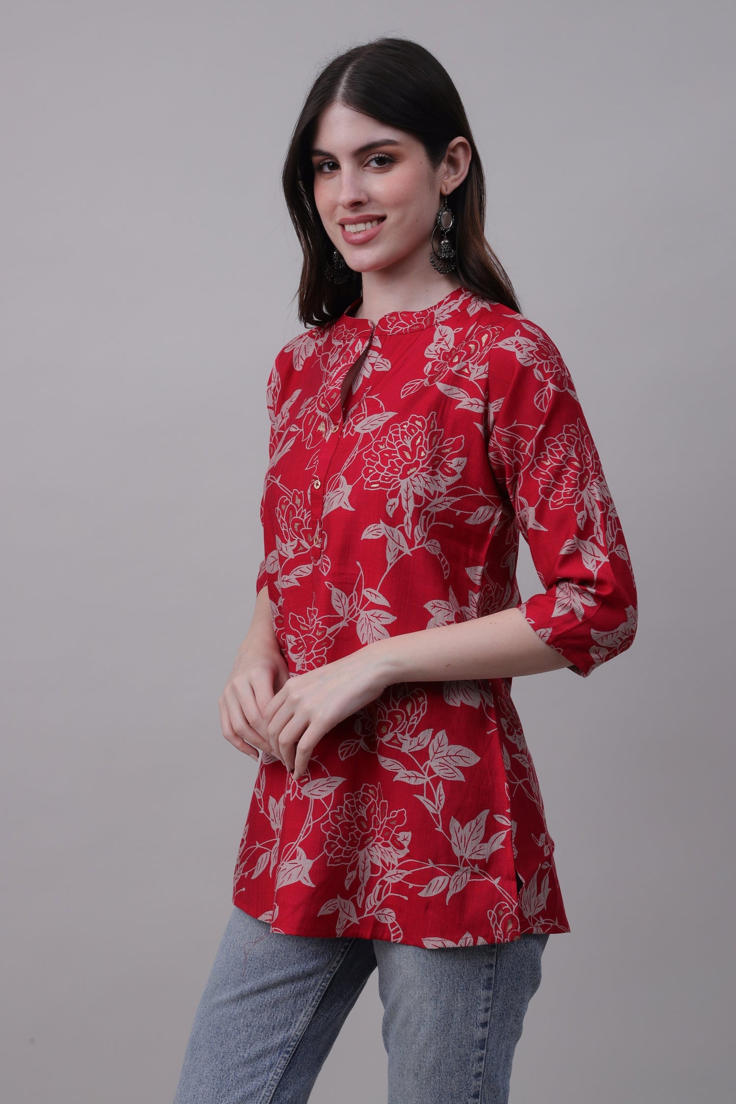 Digital Printed Floral Tunic for Everyday Wear