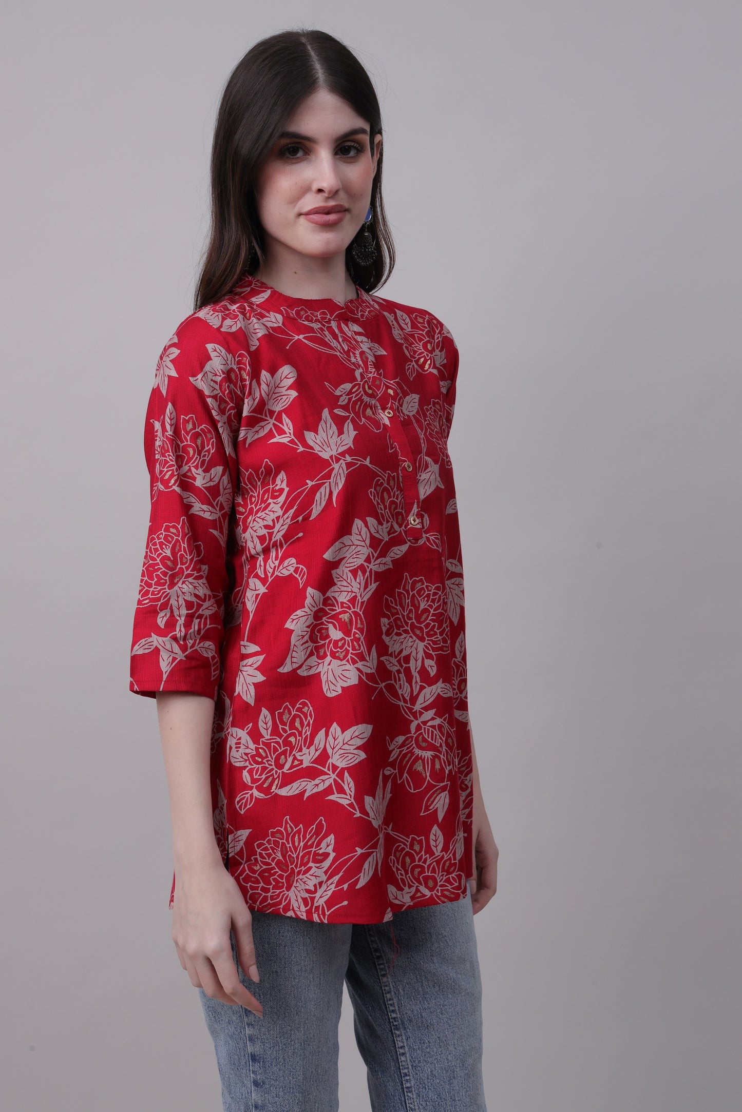 Digital Printed Floral Tunic for Everyday Wear