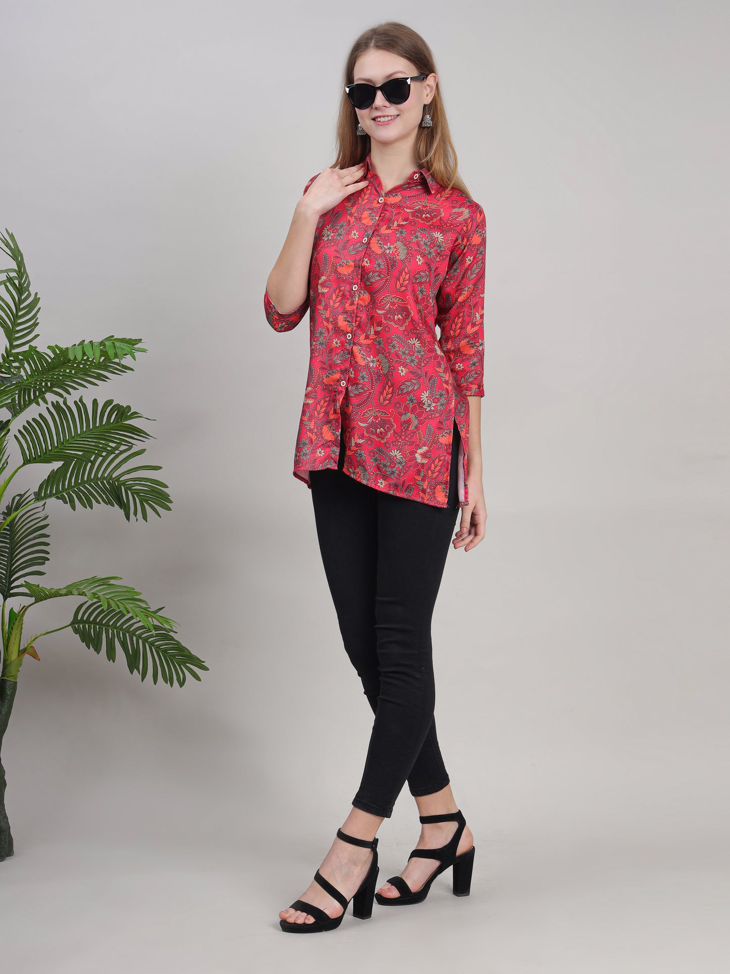 Digital Printed Floral Tunic for Everyday Wear