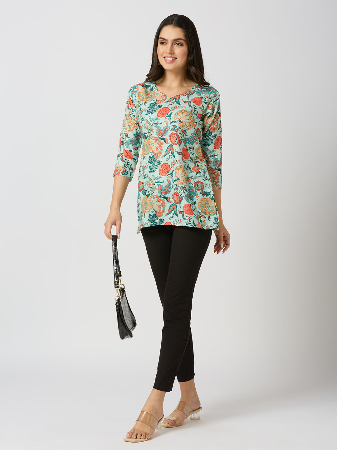 Digital Printed Floral Tunic for Everyday Wear