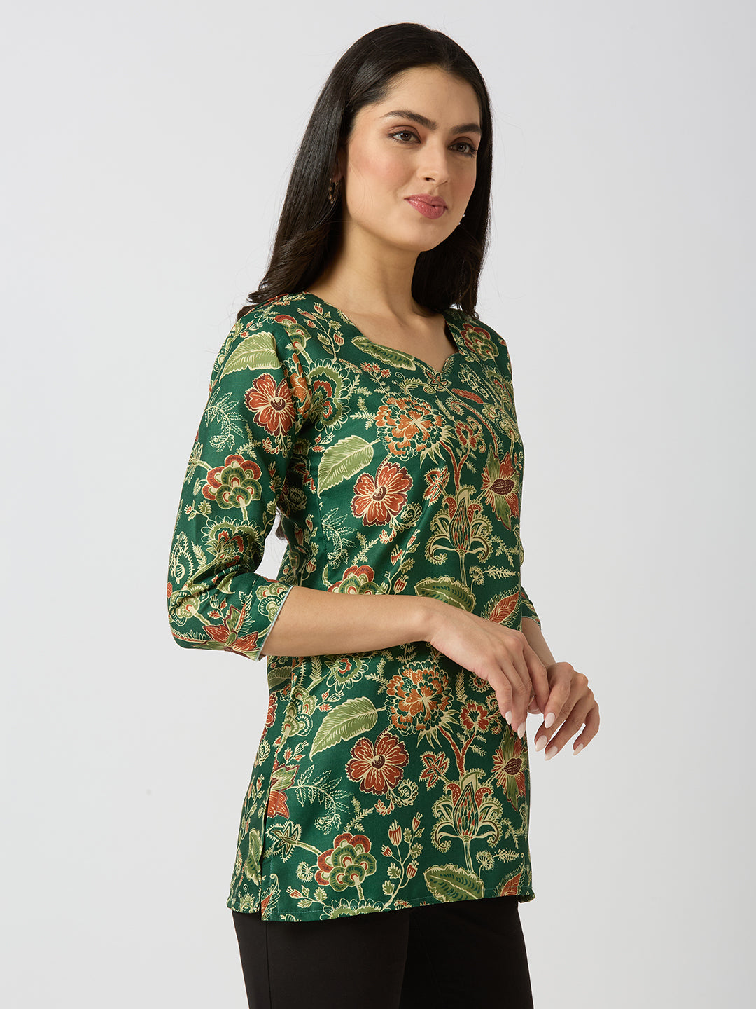 Digital Printed Floral Tunic for Everyday Wear