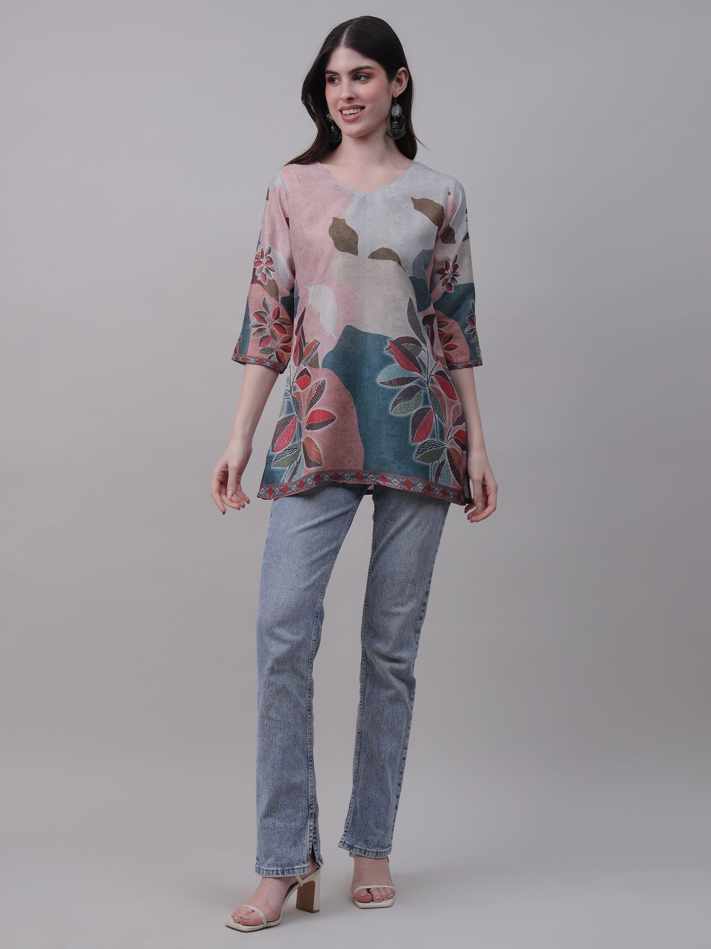 Digital Printed Floral Tunic for Everyday Wear