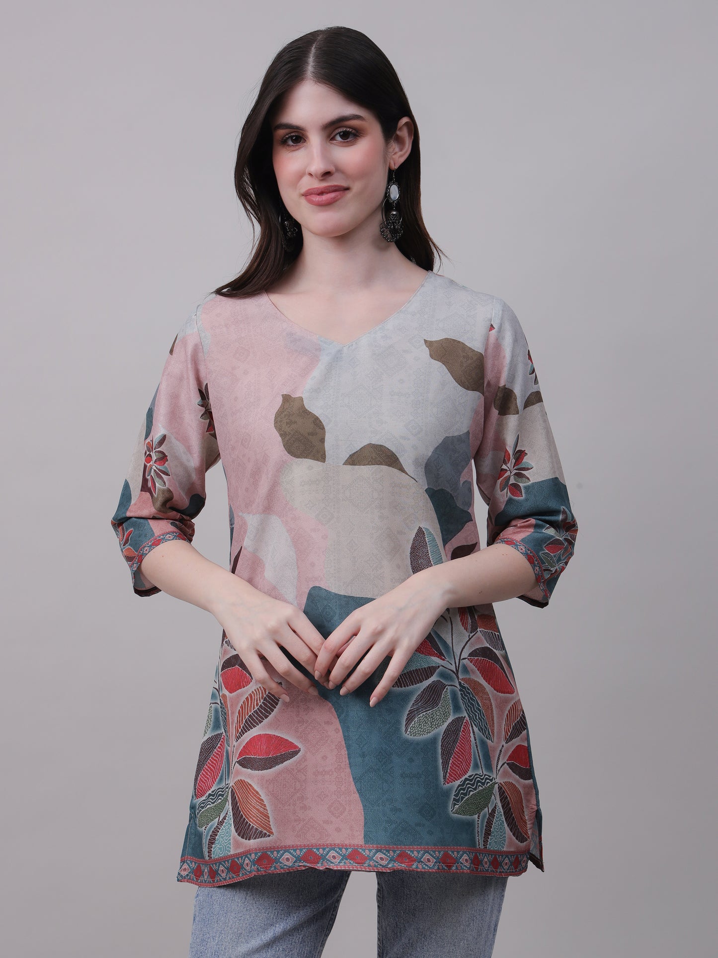 Digital Printed Floral Tunic for Everyday Wear