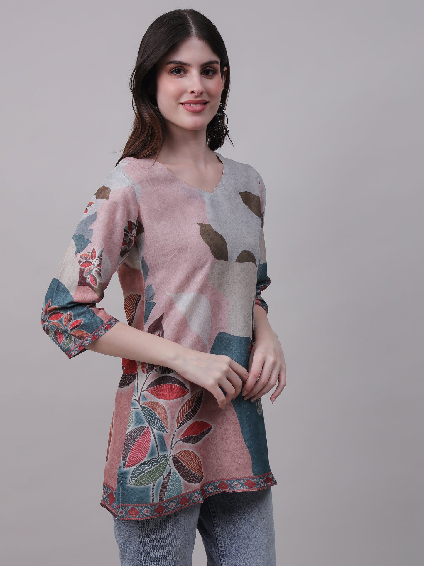 Digital Printed Floral Tunic for Everyday Wear