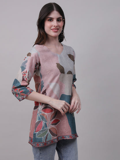 Digital Printed Floral Tunic for Everyday Wear