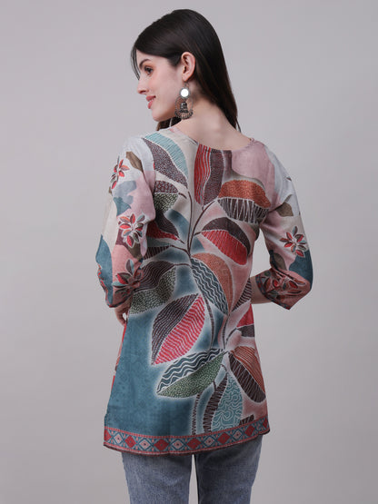 Digital Printed Floral Tunic for Everyday Wear