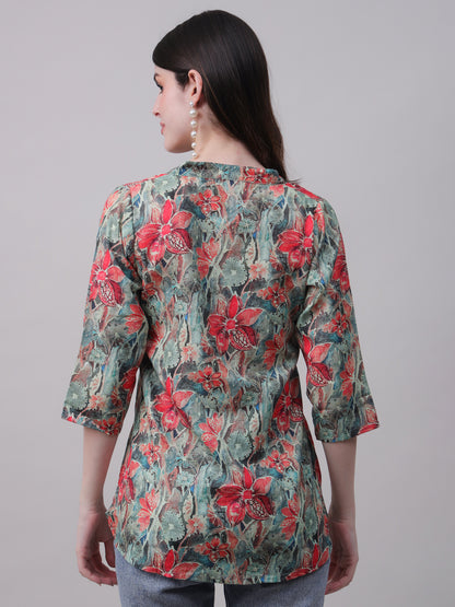 Digital Printed Floral Tunic