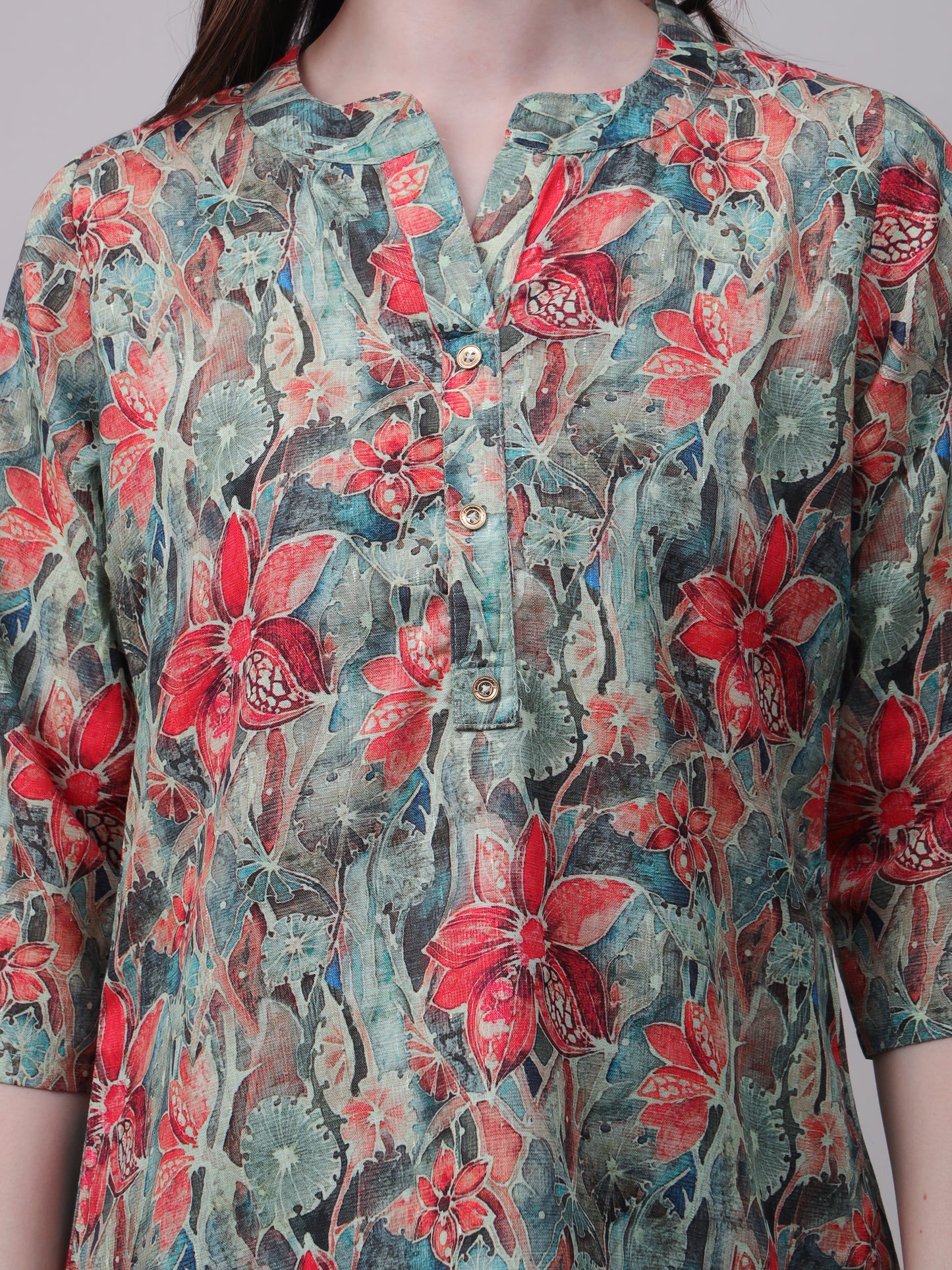 Digital Printed Floral Tunic