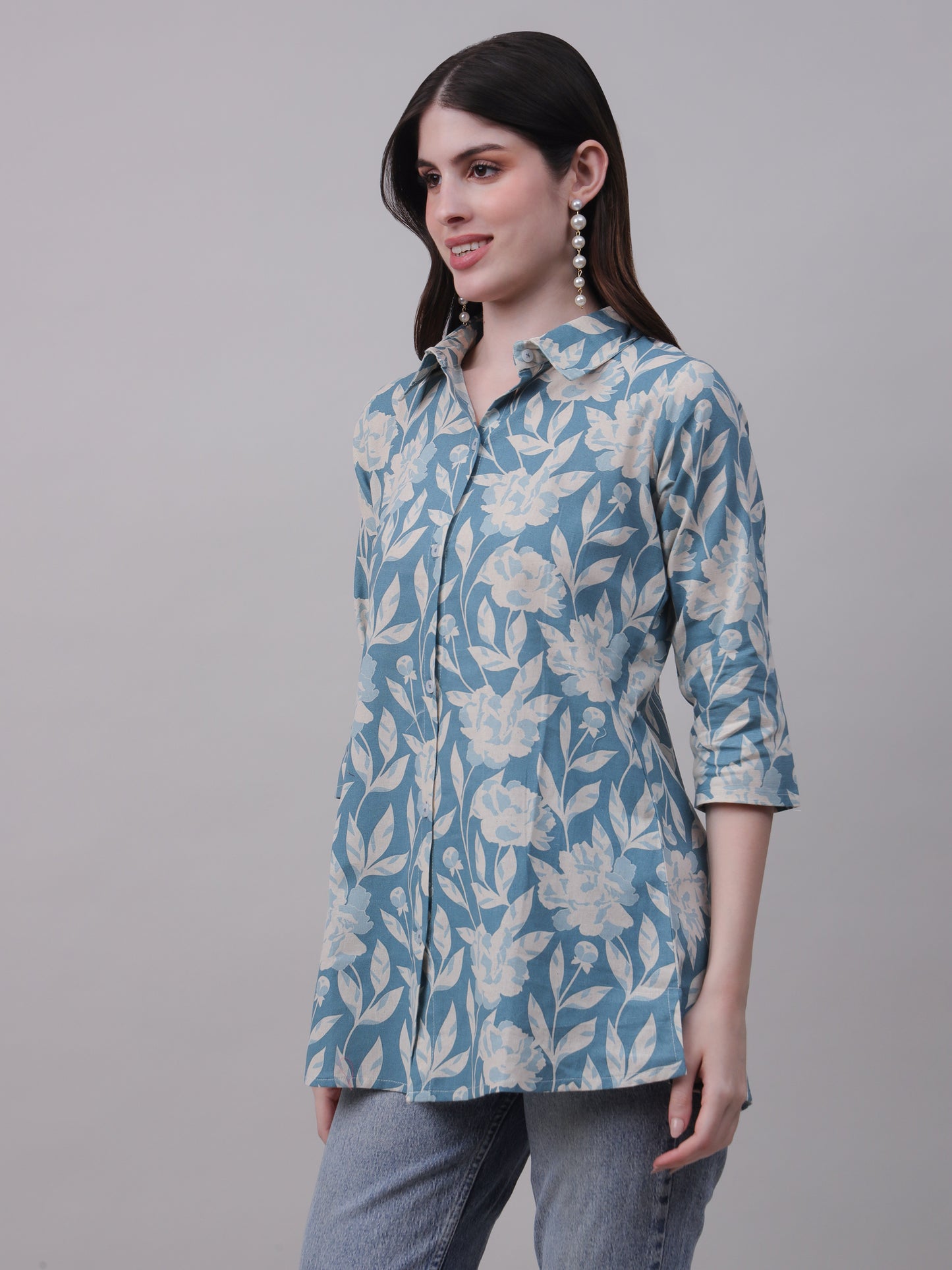 Digital Printed Floral Tunic for Everyday Wear