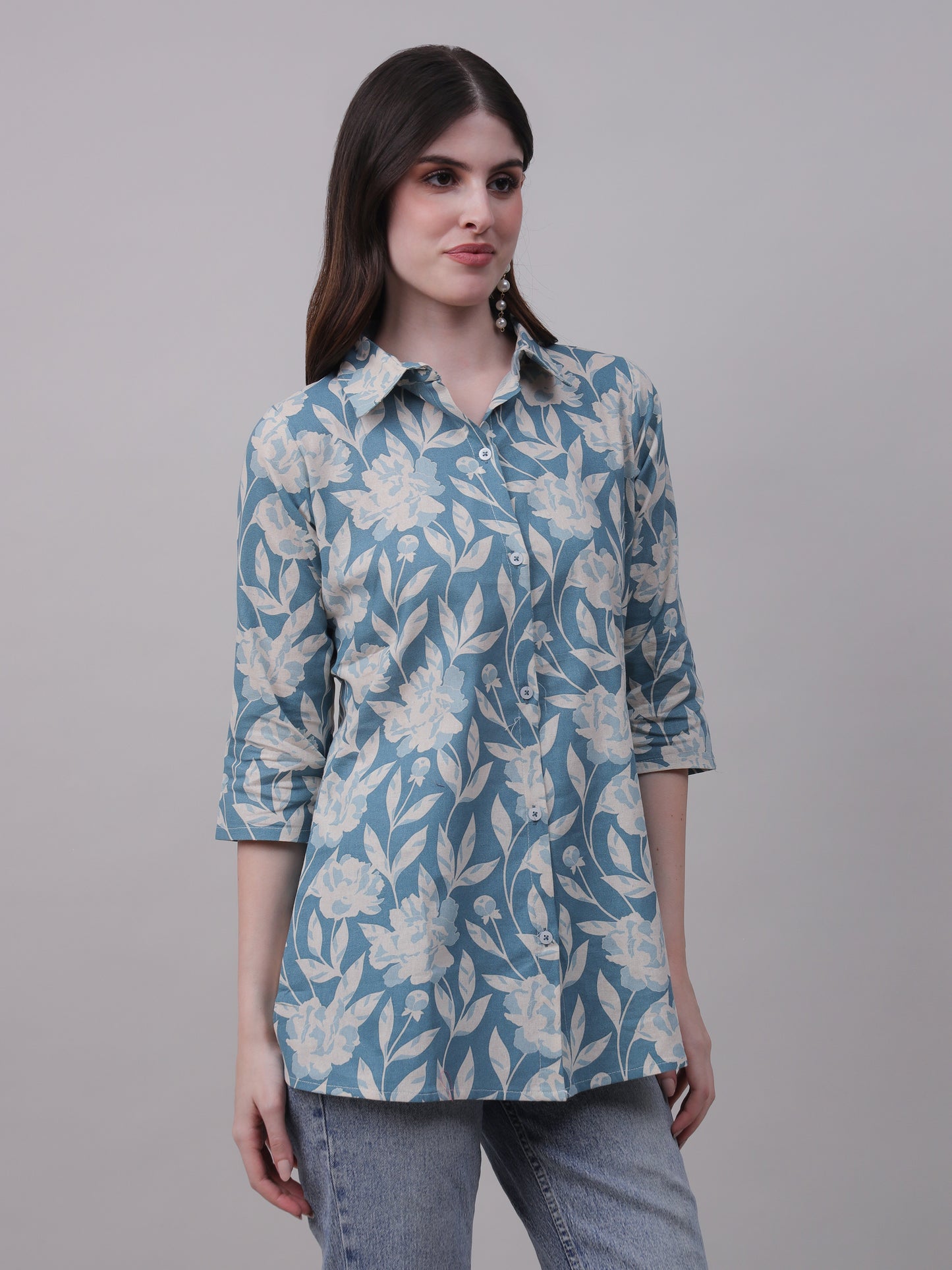 Digital Printed Floral Tunic for Everyday Wear