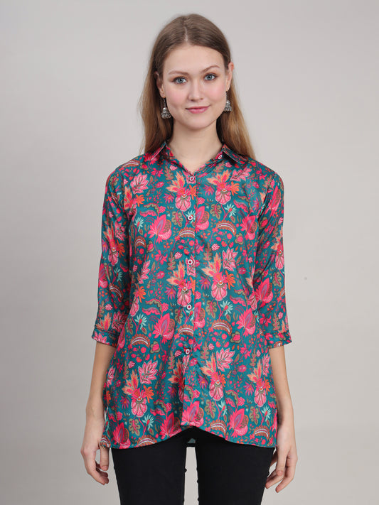 Digital Printed Floral Tunic for Everyday Wear