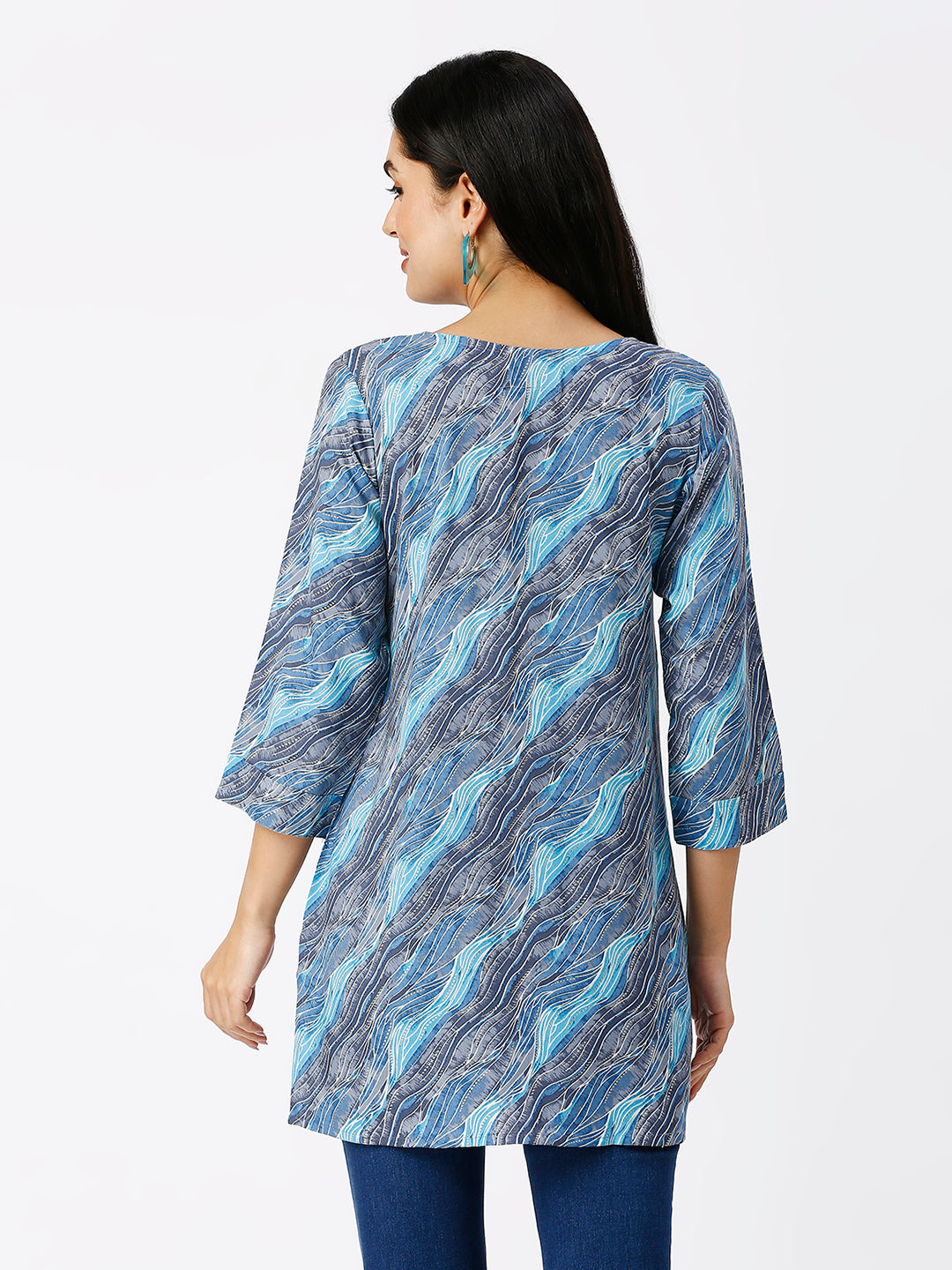 Soft Aqua print tunic