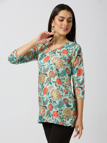 Digital Printed Floral Tunic for Everyday Wear