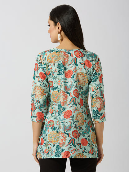 Digital Printed Floral Tunic for Everyday Wear