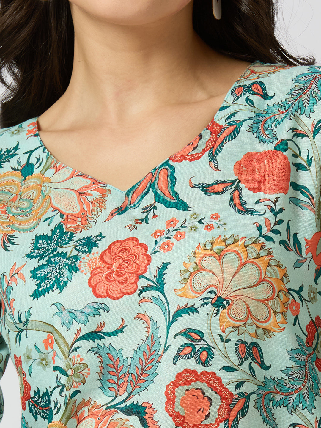 Digital Printed Floral Tunic for Everyday Wear