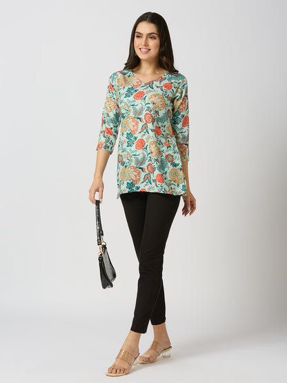 Digital Printed Floral Tunic for Everyday Wear