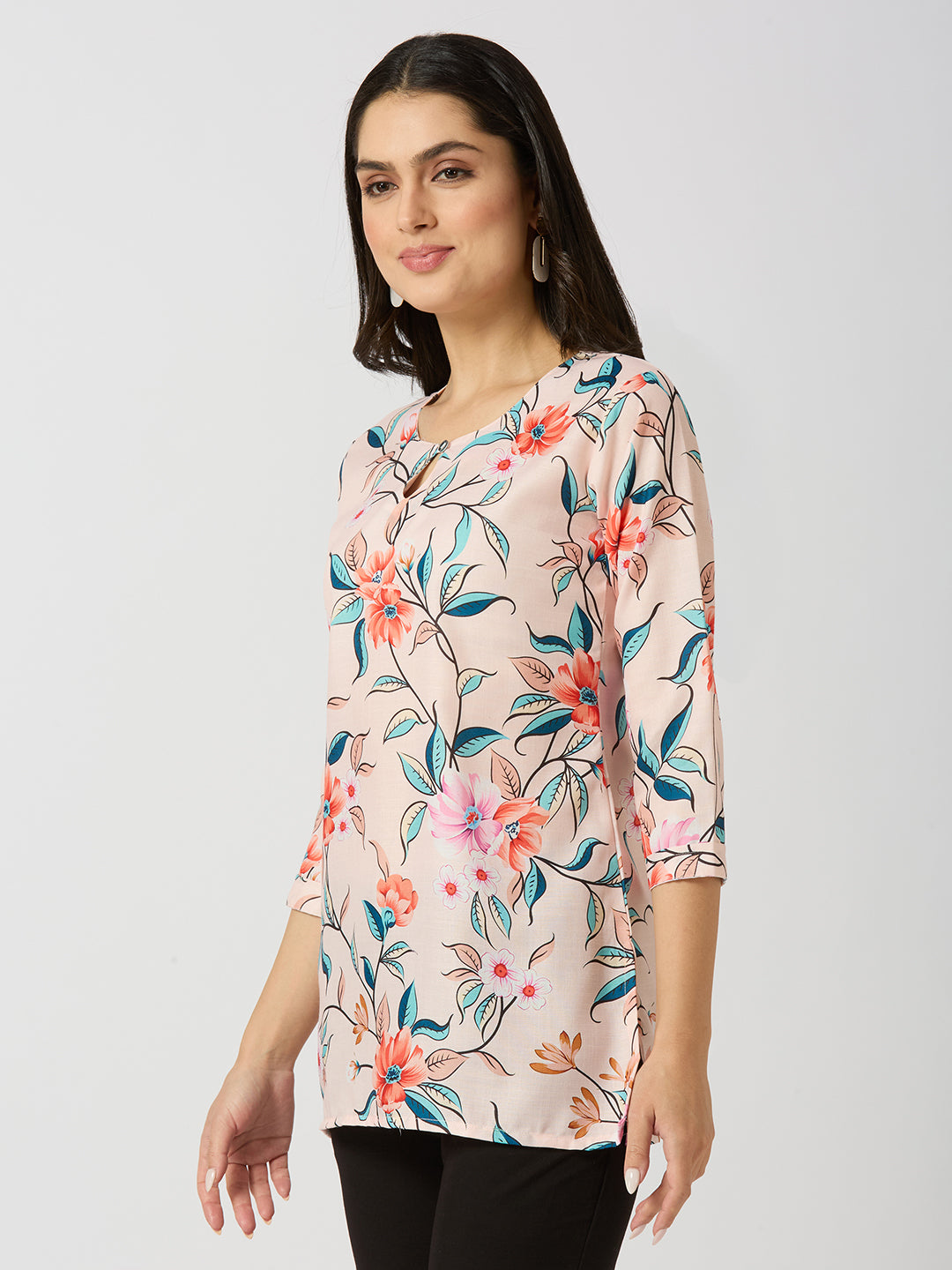 Digital Printed Floral Tunic for Everyday Wear