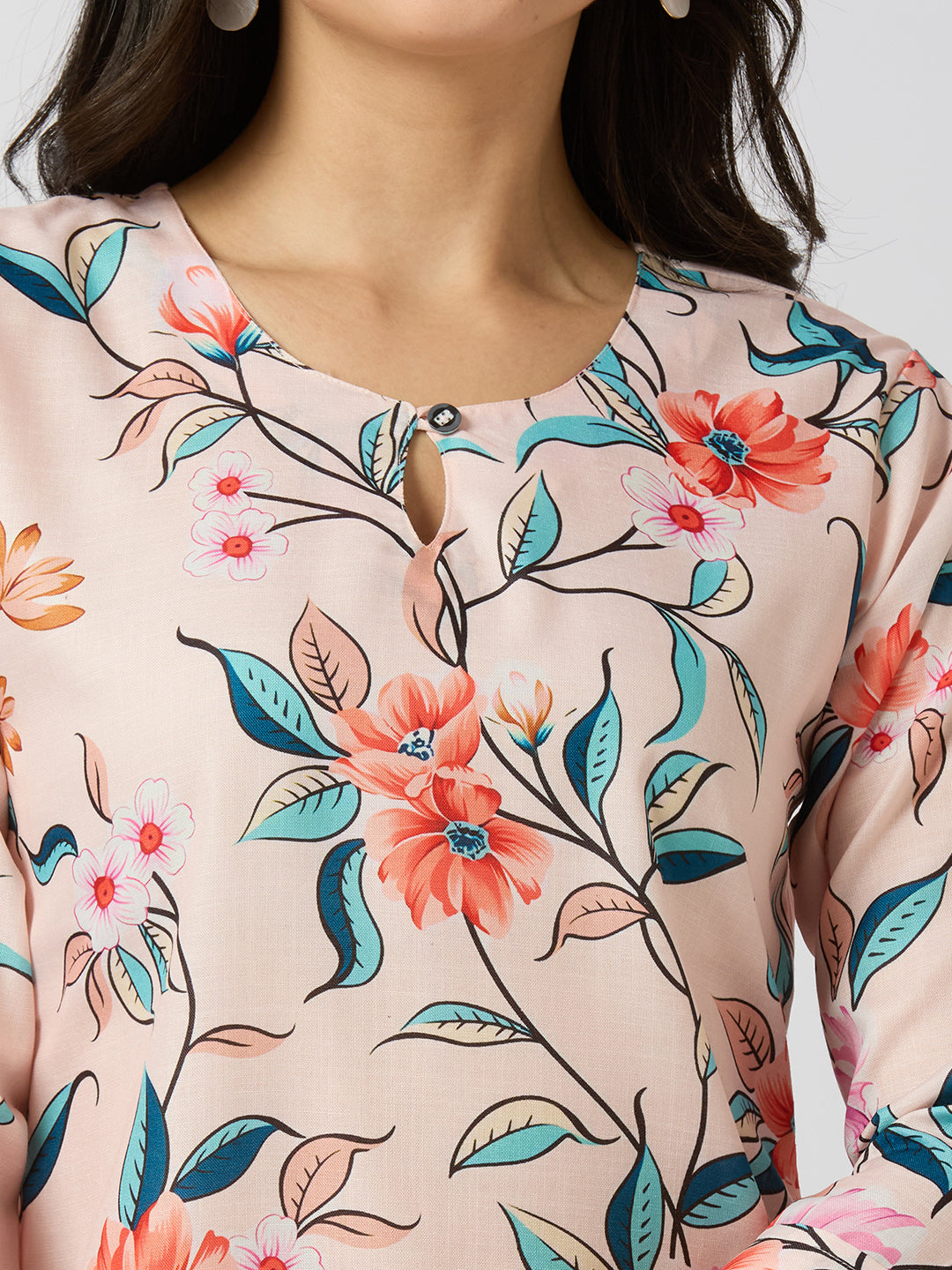 Digital Printed Floral Tunic for Everyday Wear