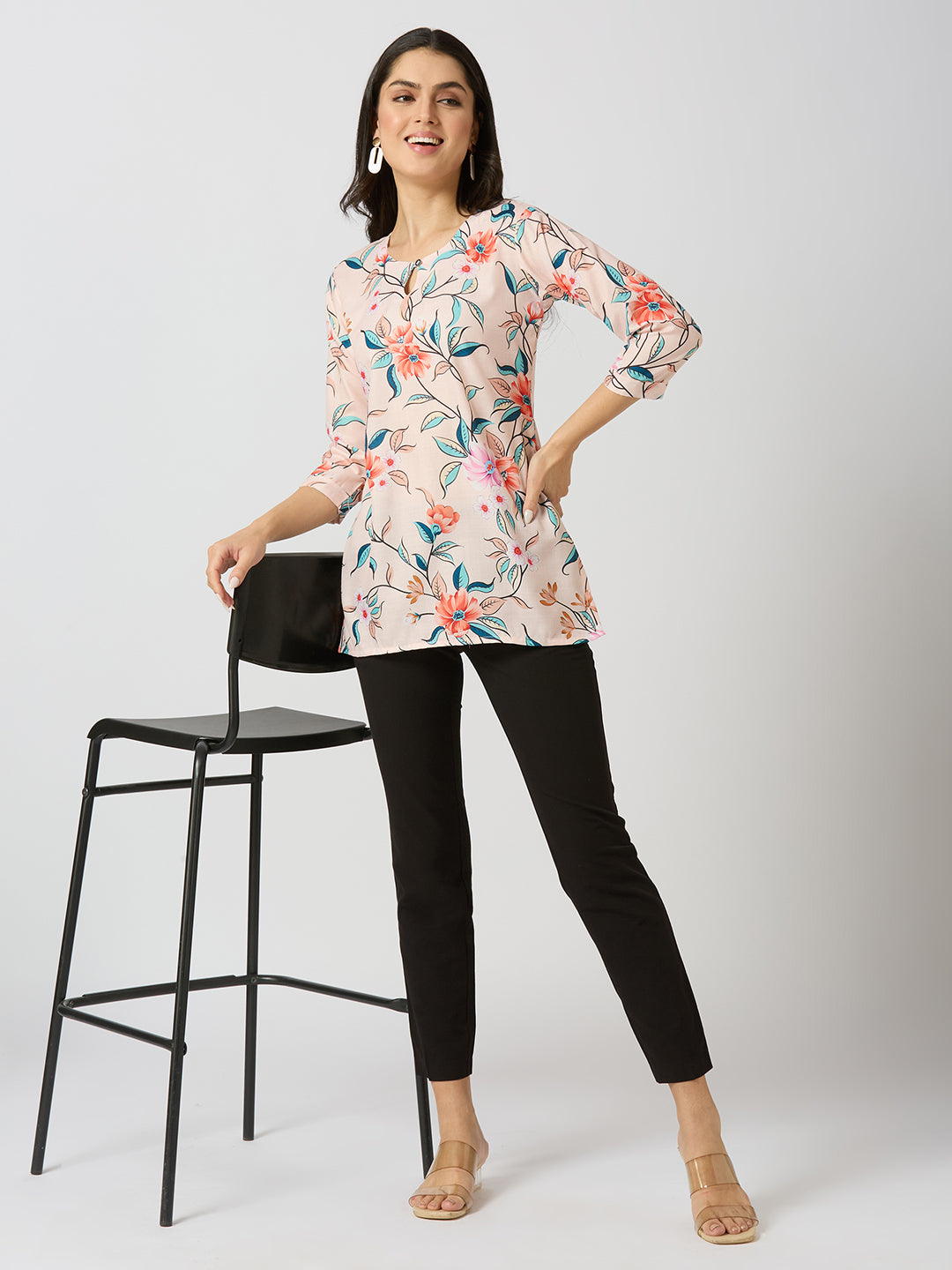 Digital Printed Floral Tunic for Everyday Wear